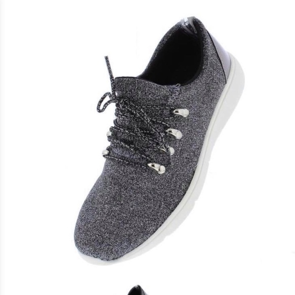 Pewter Glitter Flats - Picture 1 of 2